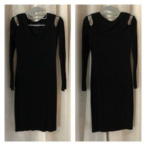 Bailey 44 cold shoulder long sleeve black dress